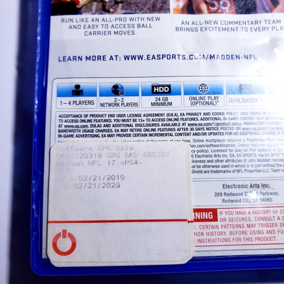 Madden 17 EA Sports NFL Game. PS4 - Picture 8 of 16